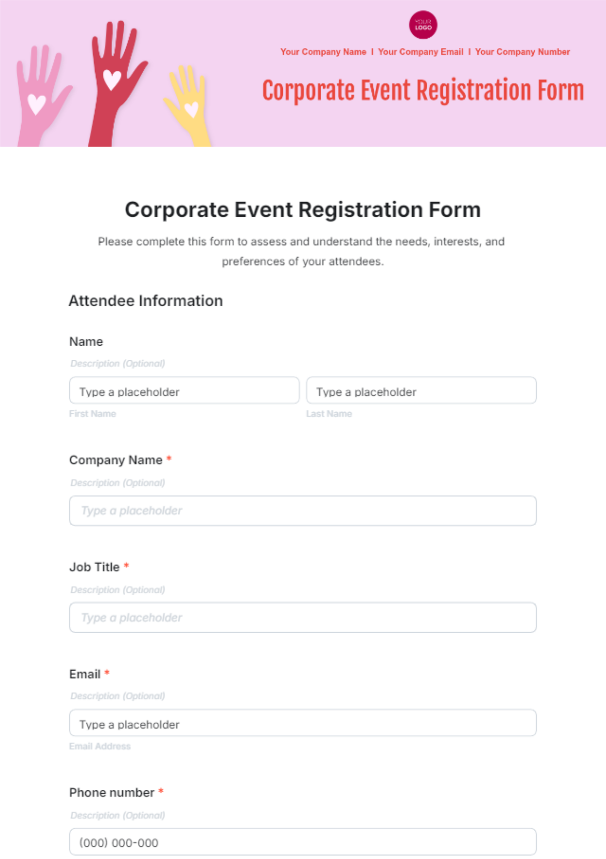 event registration form printable event registration form printable