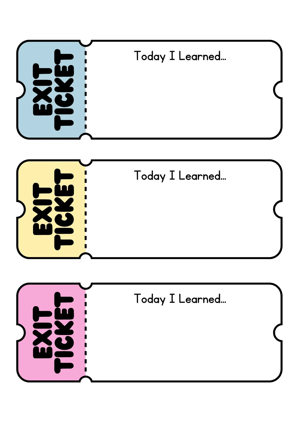exit ticket template editable exit ticket template editable