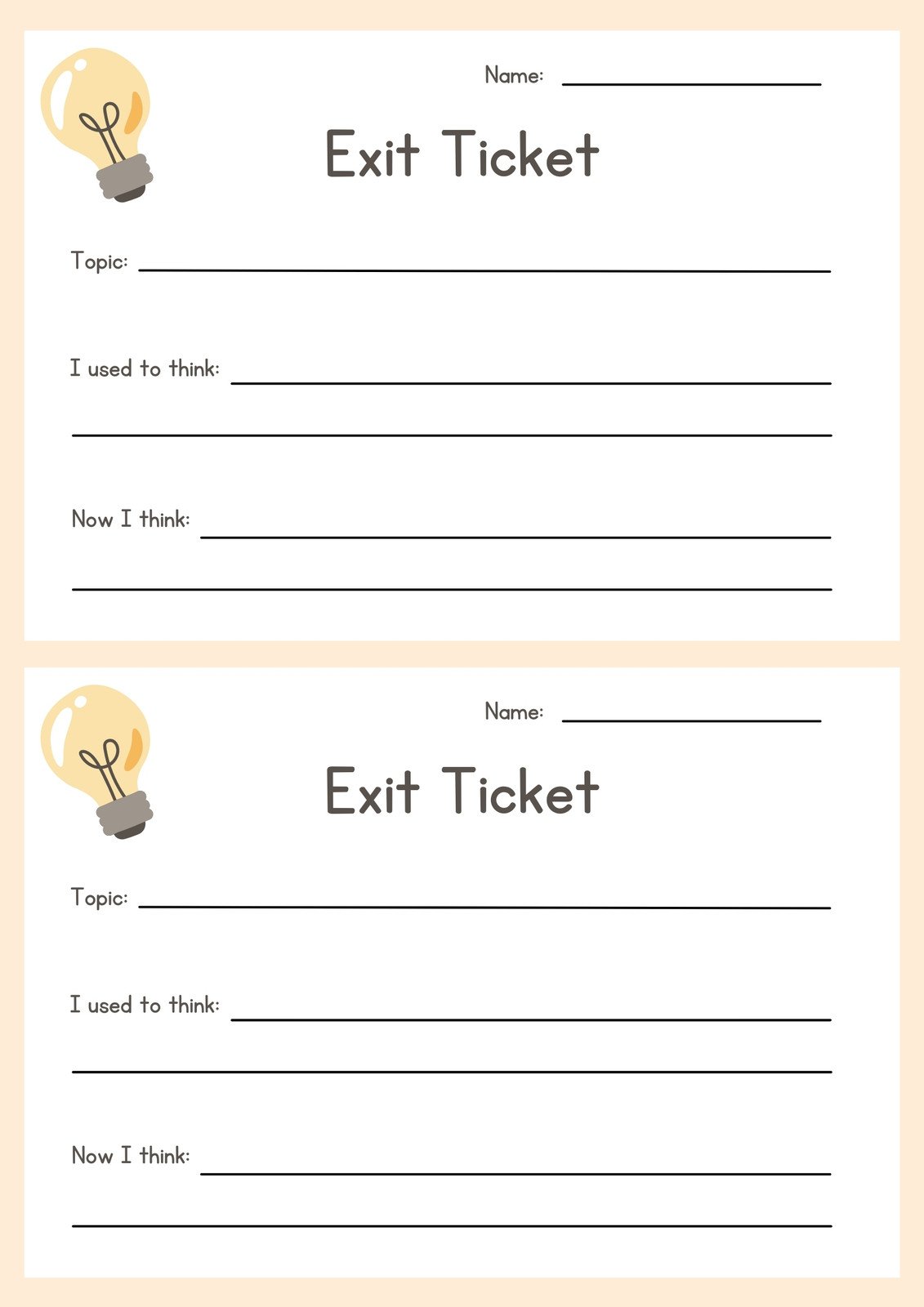 exit ticket template math exit ticket template math