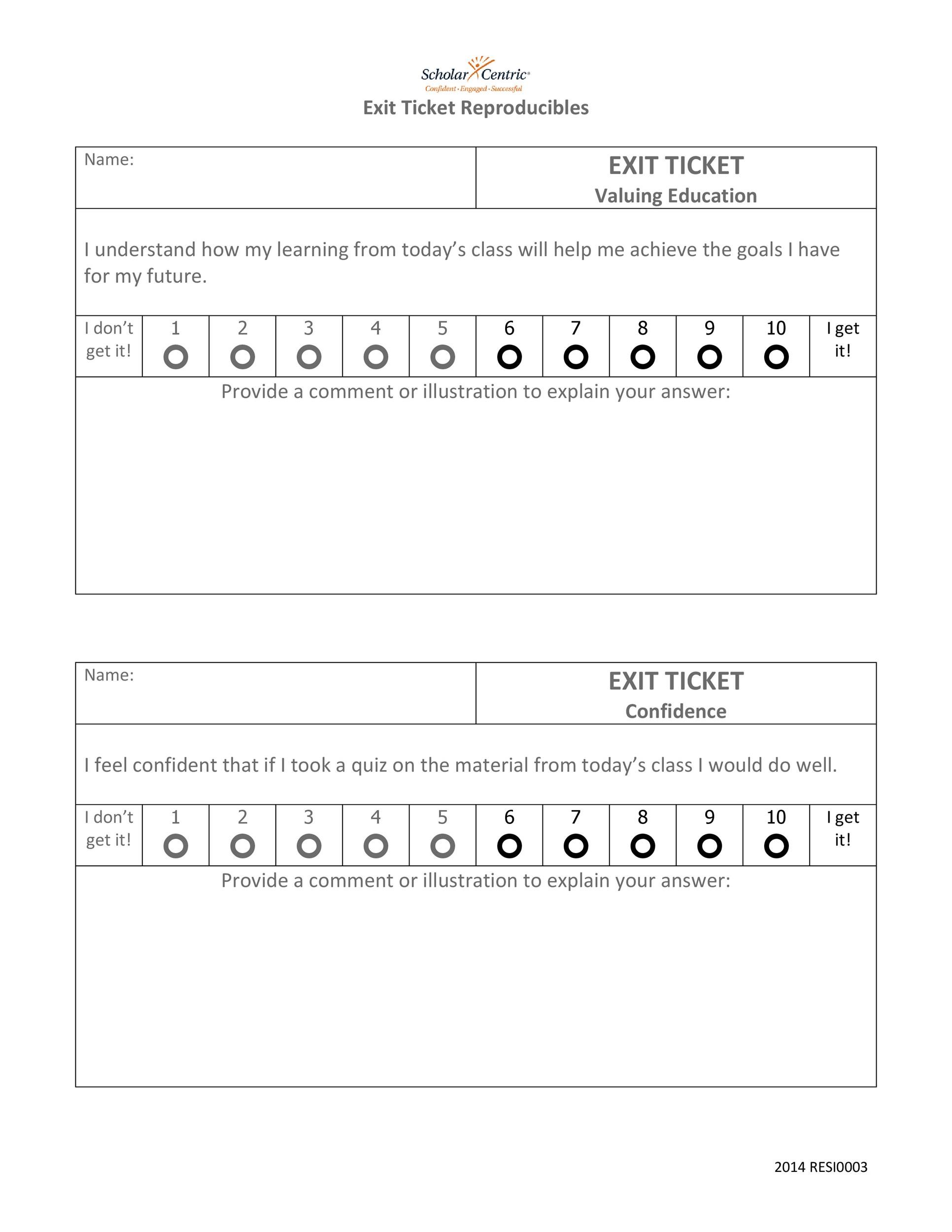 fillable exit ticket template fillable exit ticket template