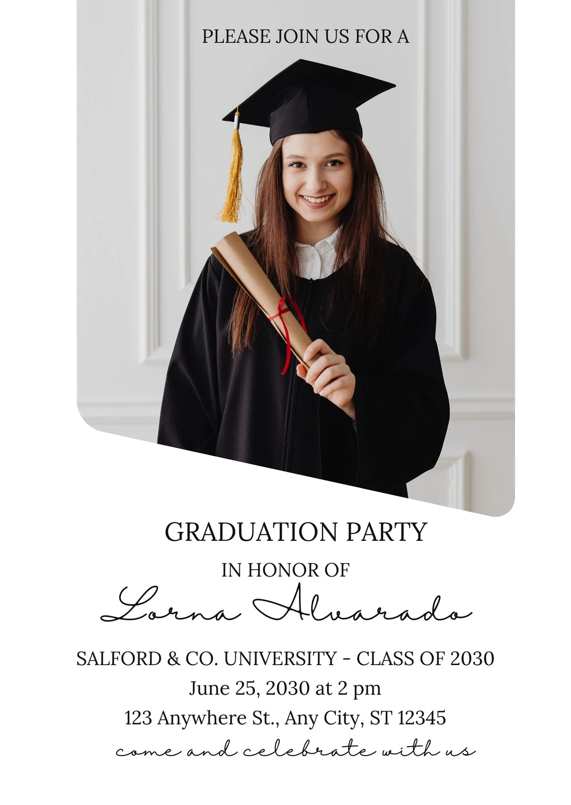 free editable graduation invitation templates