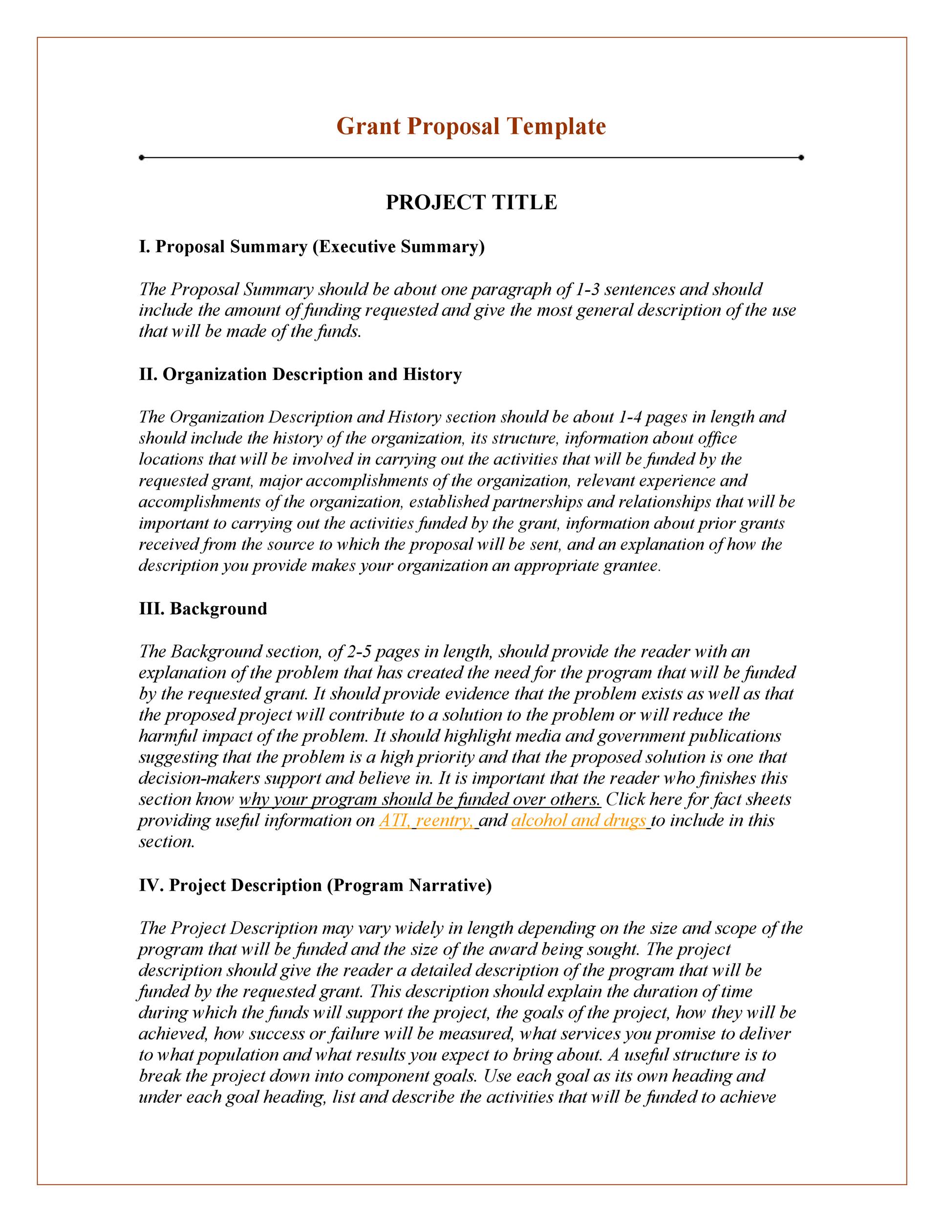 free examples of grant proposals free examples of grant proposals
