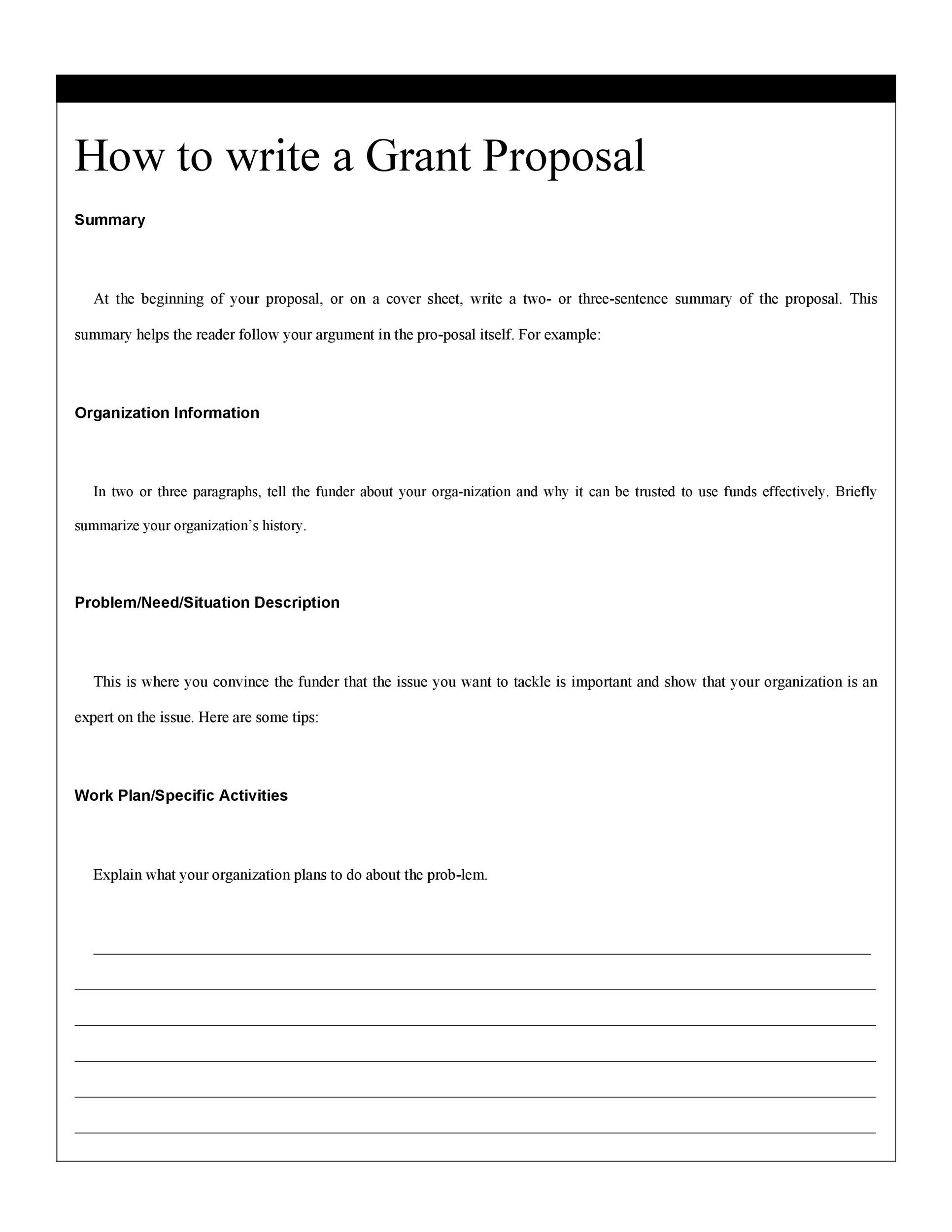 free grant proposal template free grant proposal template
