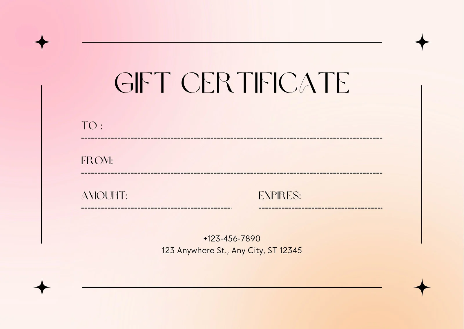free printable gift card template word