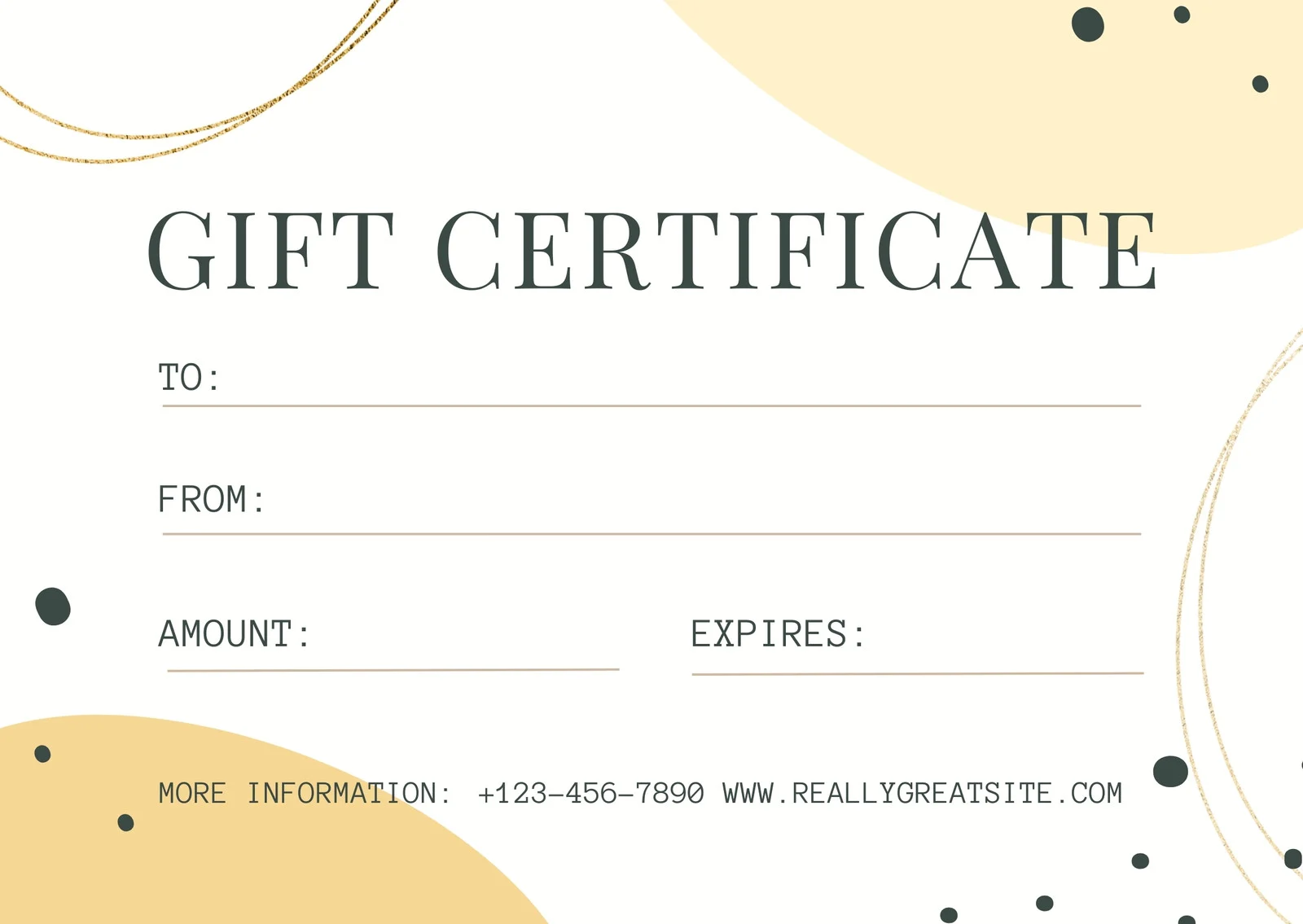 free printable gift certificate template pdf