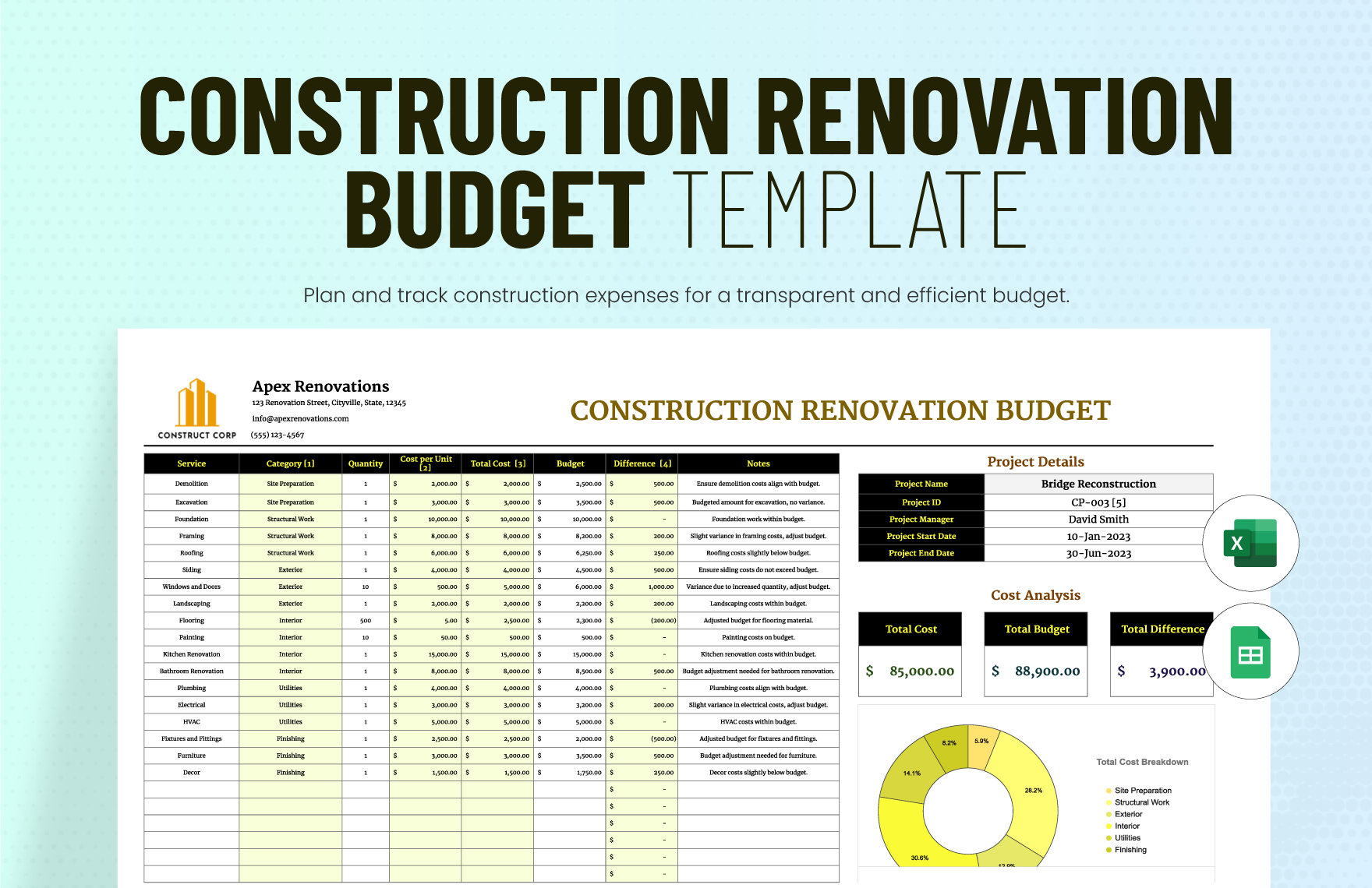 free printable home improvement budget free printable home improvement budget