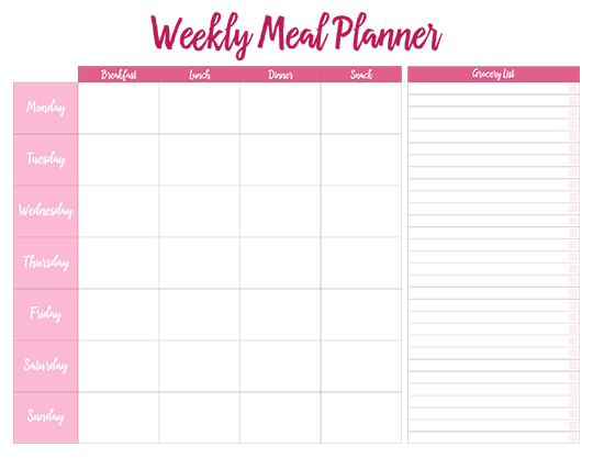 free printable meal planner sheets free printable meal planner sheets