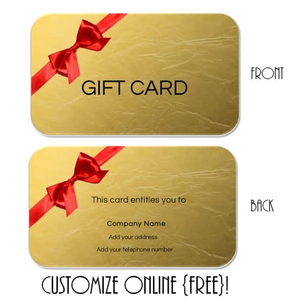 gift card template word gift card template word