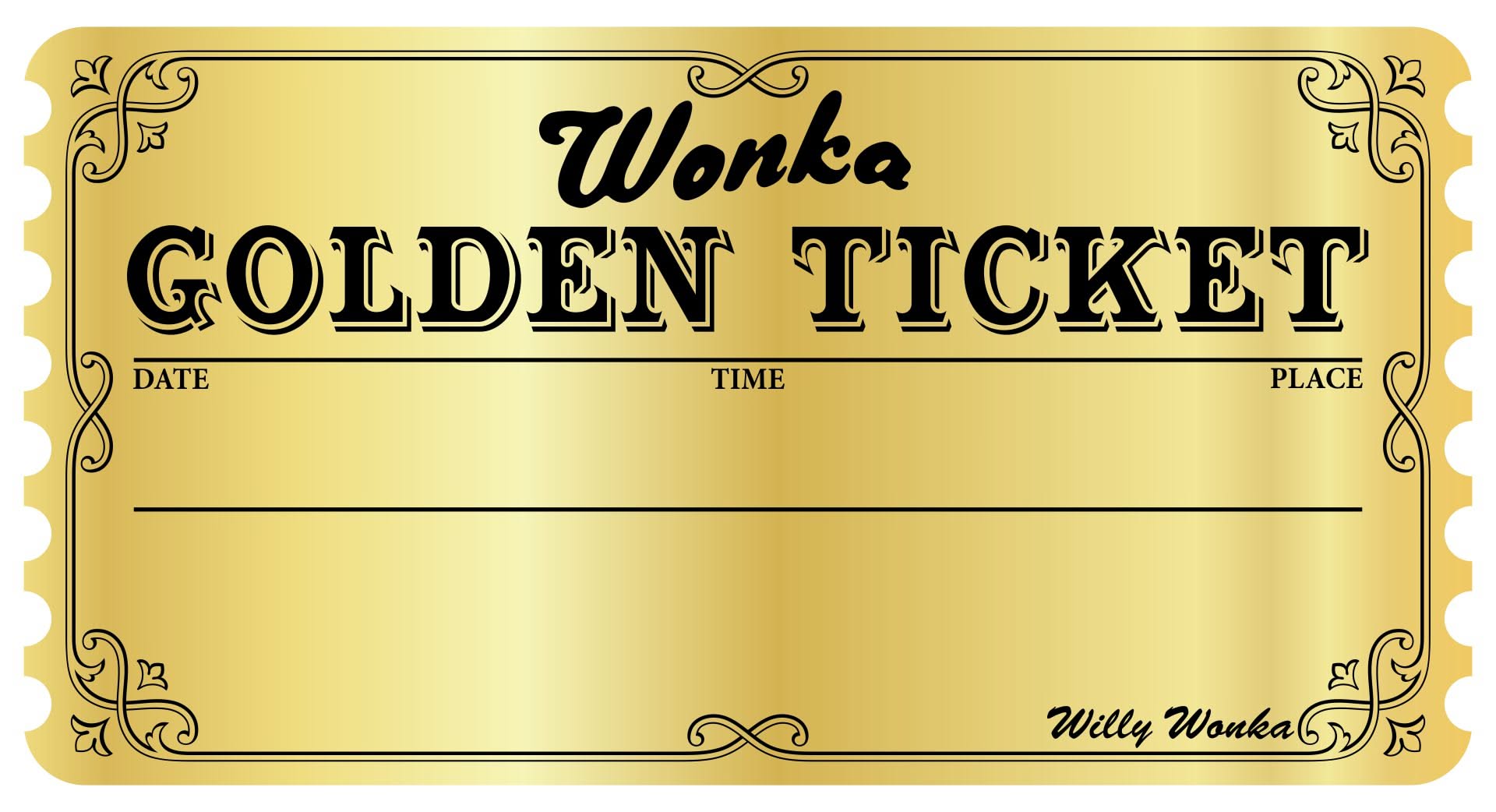 golden ticket template willy wonka golden ticket template willy wonka