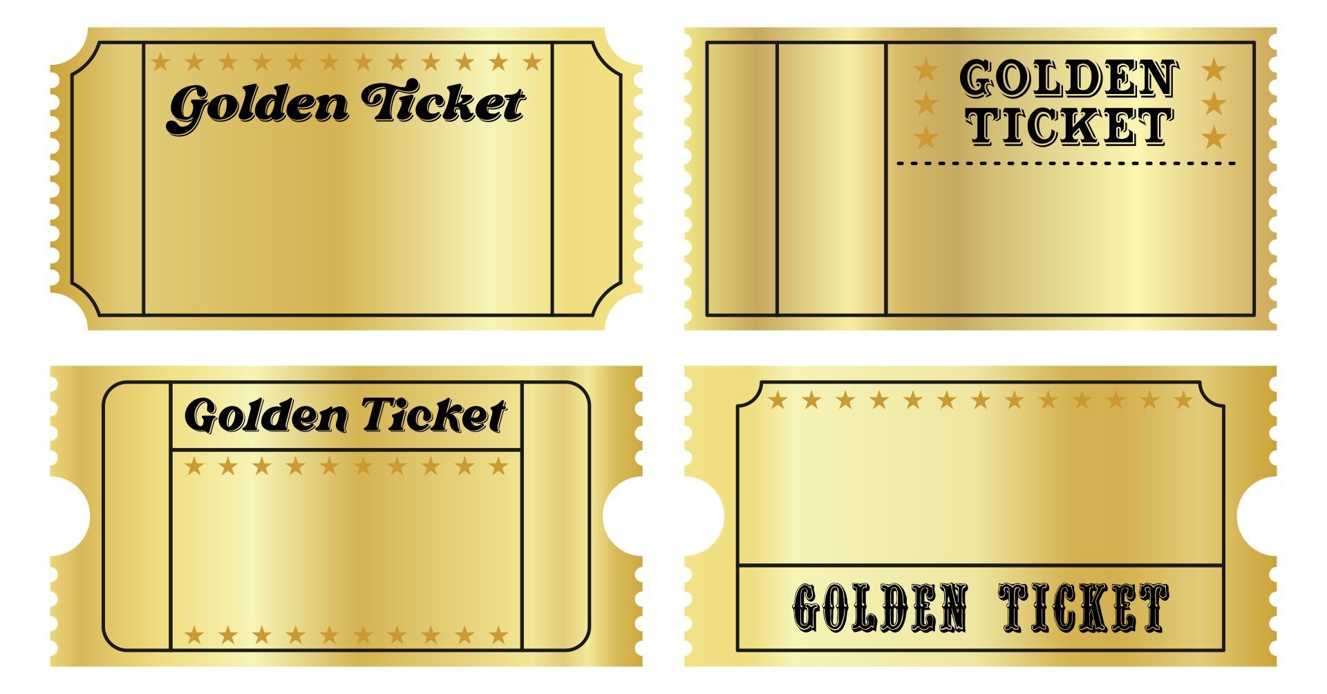 golden ticket template word golden ticket template word