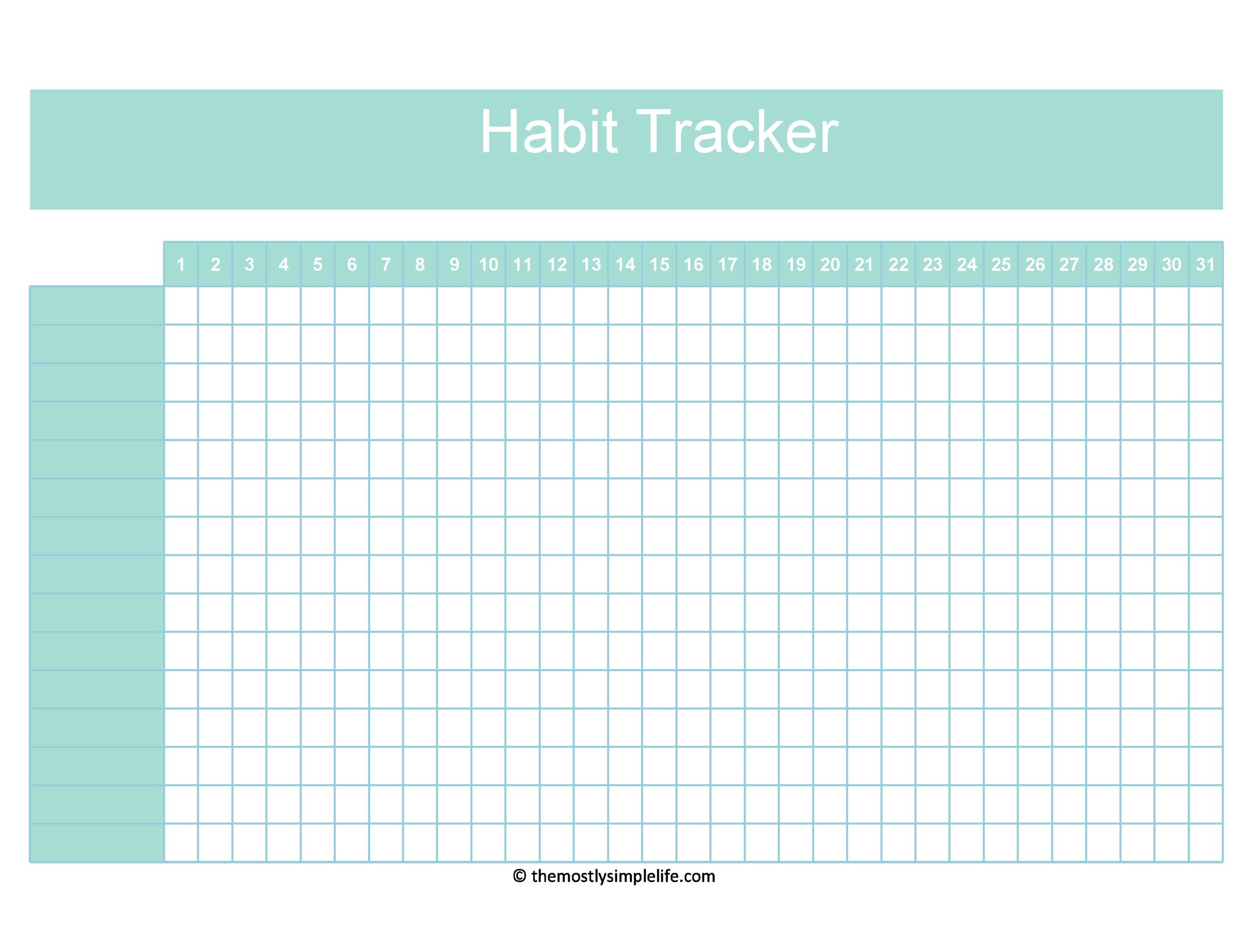 habit tracker template excel habit tracker template excel
