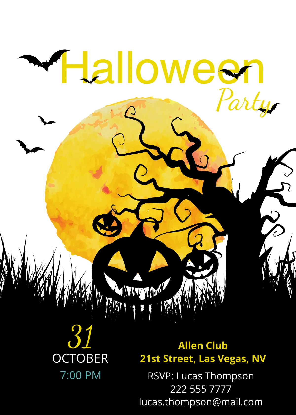 halloween invitation template free printable halloween invitation template free printable