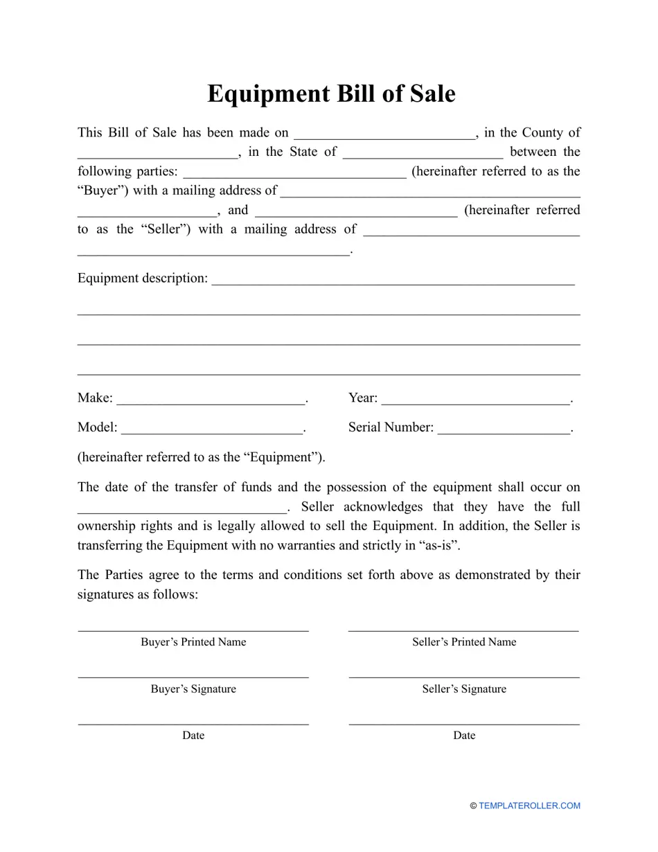 heavy equipment bill of sale heavy equipment bill of sale