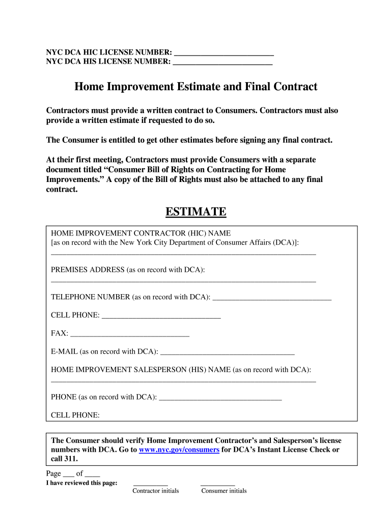 home renovation contract template word