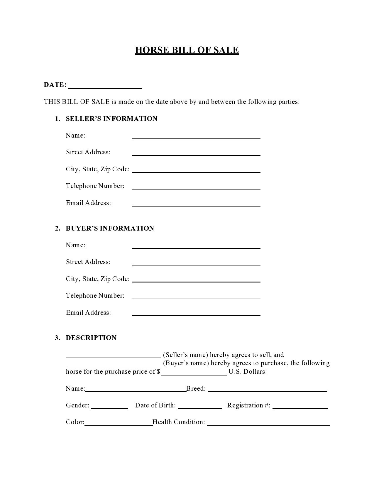horse show bill template