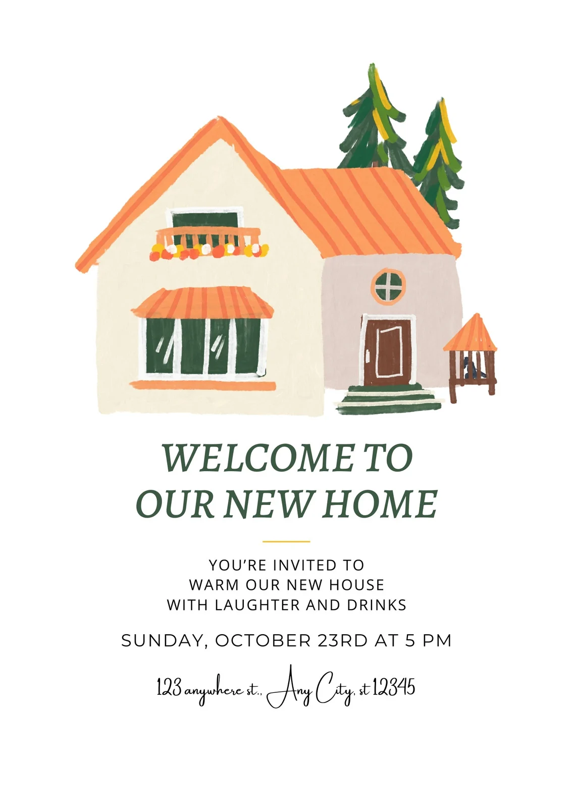 housewarming invitation card editable free