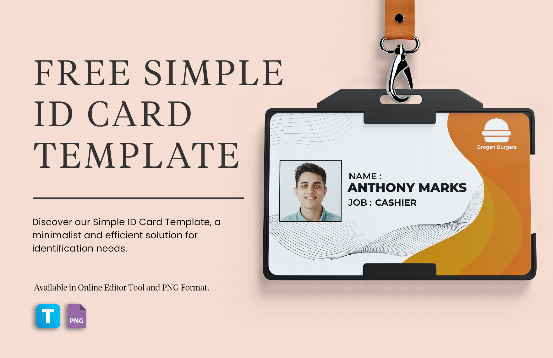 id card template editable