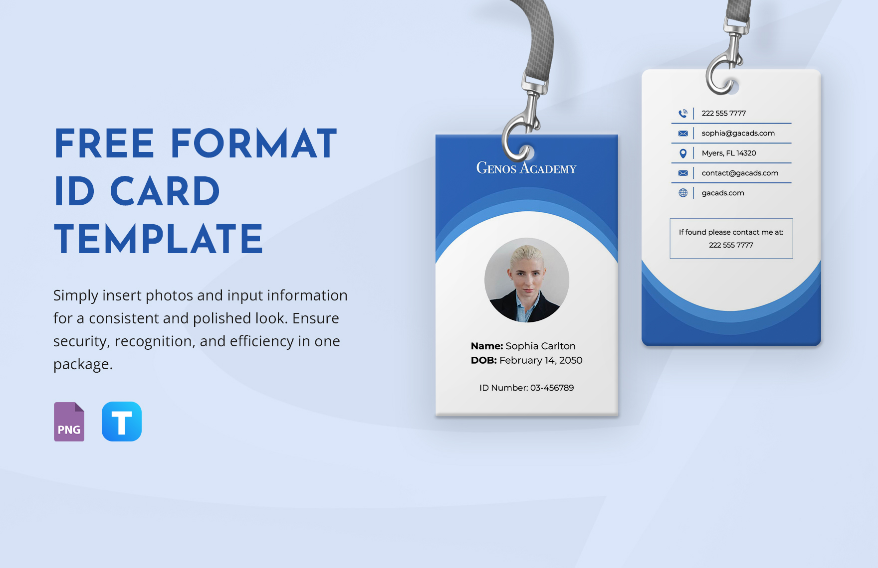 id card template for school