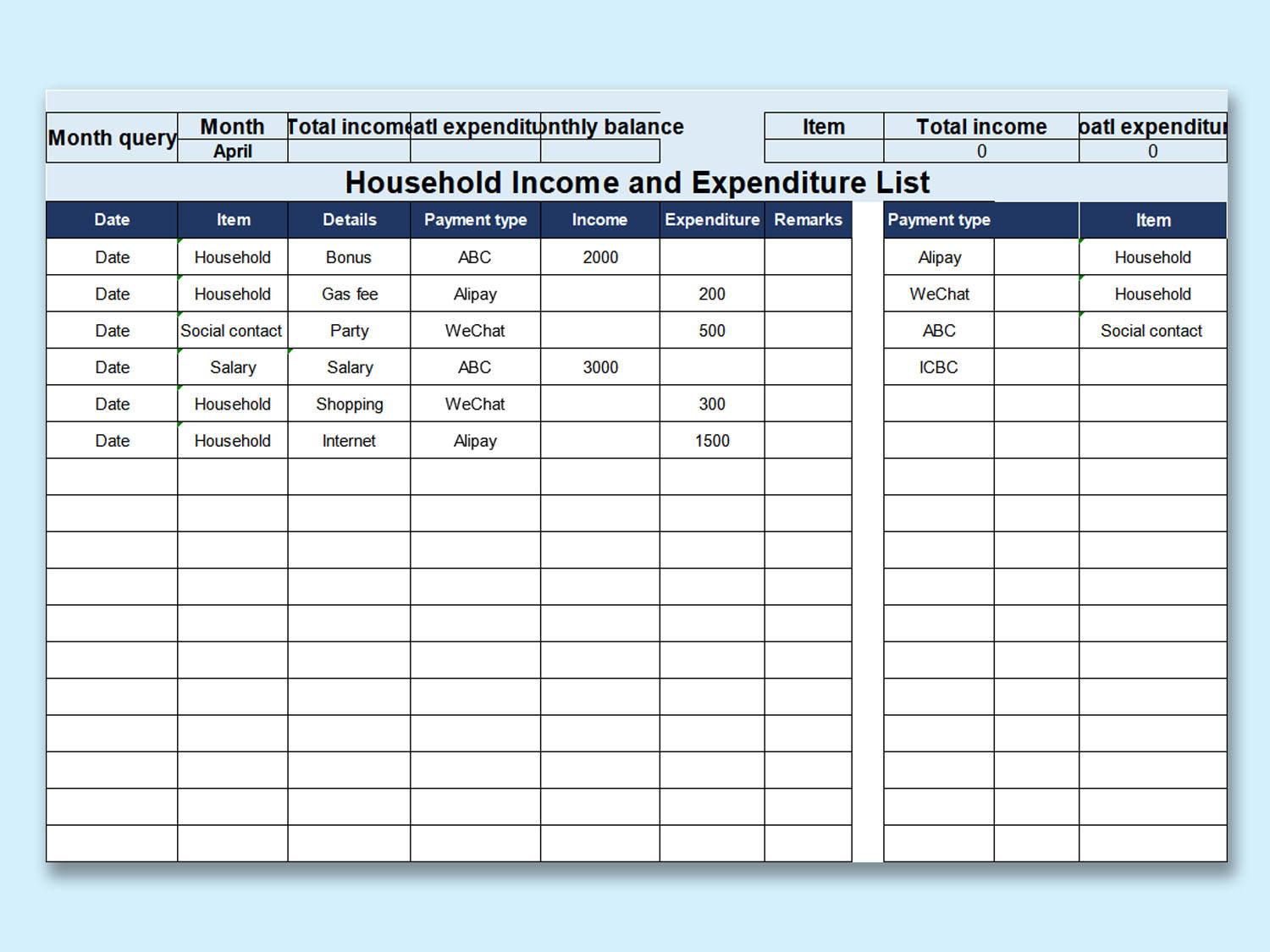 income and expense free template income and expense free template